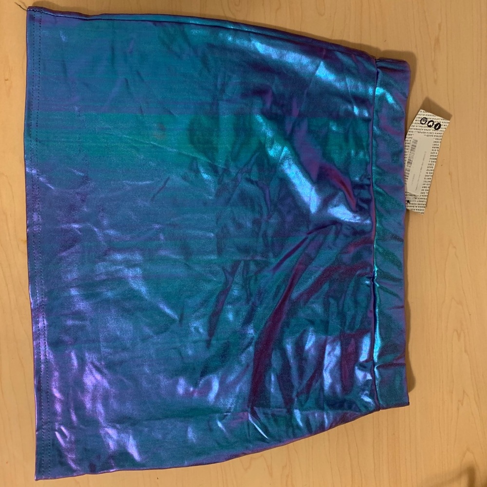 BOOHOO Mermaid Foil Mini Skirt